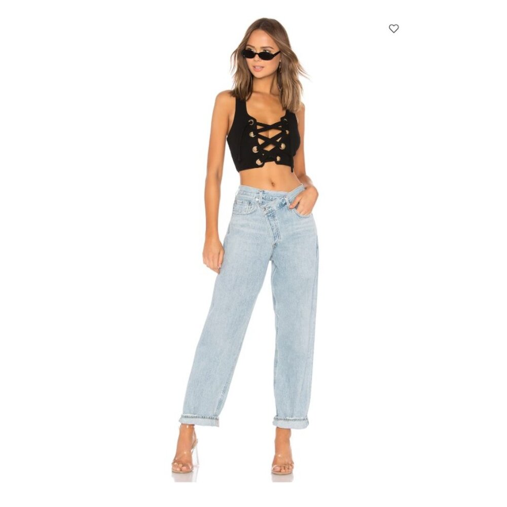 Agolde Criss Cross Upsized Jean Suburbia Summer Wash